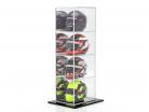 Alta calidad reflejado Stand escaparate con 4 compartimentos por Cascos en escala 1:2 SAFE