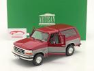 Ford Bronco XLT 1996 rojo burdeos / plata 1:18 Greenlight