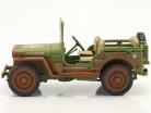 Jeep Willys US Army Dirty version year 1944 army green 1:18 American Diorama