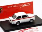 Abarth Fiat OT 1600 Berlina 1964 white with red stripe 1:43 Spark