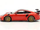 Porsche 911 (991 II) GT3 RS Weissach Package 2019 lava orange / goldene Felgen 1:18 Minichamps