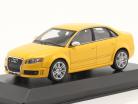 Audi RS4 bouwjaar 2004 geel 1:43 Minichamps