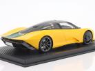 McLaren Speedtail Año de construcción 2020 amarillo metálico / verde Con Escaparate 1:18 Tecnomodel