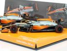 Norris #4 & Ricciardo #3 2-Car Set McLaren Monaco GP formula 1 2021 1:43 Minichamps