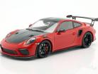 Porsche 911 (991 II) GT3 RS Weissach Package 2019 rød / sort fælge 1:18 Minichamps