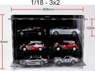 Высокого качества акрил Витрина мультикорпус за 6 модели автомобилей в шкала 1:18 Atlantic