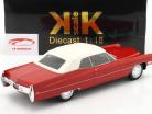 Cadillac DeVille avec capote Année de construction 1967 rouge 1:18 KK-Scale