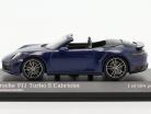 Porsche 911 (992) Turbo S cabriolet 2020 ensian blå metallisk 1:43 Minichamps