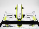 Botão / Barrichello Brawn BGP 009 2009 de Fórmula 1 nariz cone 1:12 Amálgama