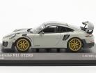 Porsche 911 (991 II) GT2 RS Paquete Weissach 2018 tiza / dorado llantas 1:43 Minichamps