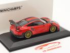 Porsche 911 (991 II) GT2 RS Weissach-Paket 2018 indischrot / goldene Felgen 1:43 Minichamps