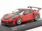Porsche 911 (991 II) GT2 RS Pacchetto Weißach 2018 guardie rosso / d'argento cerchi 1:43 Minichamps