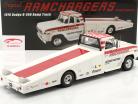 Dodge D-300 Ramp Truck Ramcharger year 1970 white / red 1:18 GMP