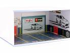 værkstedsdiorama Med belysning til modelbiler vægt 1:18 Bburago