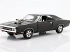 Dodge Charger Blown Engine Année de construction 1970 noir 1:18 Greenlight