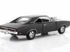 Dodge Charger Blown Engine Année de construction 1970 noir 1:18 Greenlight