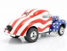 Hemi Gasser Patriot Byggeår 1940 hvid / rød / blå 1:18 GMP