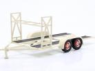 Tandem Car Trailer Holman Moody crème blanc 1:18 GMP