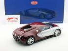 Bugatti Veyron Centenaire Л'Эдишн постройки 2009 хром-красный / красный 1:18 Minichamps