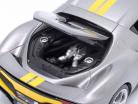 Ferrari 296 GTB Assetto Fiorano Byggeår 2022 Grå metallisk / gul 1:18 Bburago