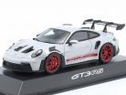 Porsche 911 (992) GT3 RS grigio ghiaccio metallico / piro rosso 1:43 Spark