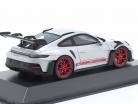 Porsche 911 (992) GT3 RS grigio ghiaccio metallico / piro rosso 1:43 Spark
