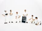Formula 1 Boxing stop Figure Set Classic Style white 1:18 TrueScale 