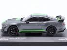 Ford Shelby Mustang GT500 year 2020 grey metallic / neon green 1:43 Solido