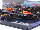 2-Car Set Verstappen #1 & Perez #11 vincitore Bahrein & Arabia Saudita GP formula 1 2023 1:43 Minichamps