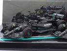2-Car Set Hamilton #44 & Russell #63 Bahréin GP fórmula 1 2023 1:43 Minichamps