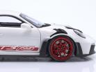 Porsche 911 (992) GT3 RS Byggeår 2022 hvid / Rød fælge 1:18 Minichamps