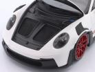 Porsche 911 (992) GT3 RS year 2022 white / red rims 1:18 Minichamps