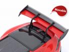 Porsche 911 (992) GT3 RS year 2023 red / silver rims 1:18 Minichamps