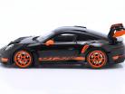 Porsche 911 (992) GT3 RS Année de construction 2022 noir / orange jantes 1:18 Minichamps