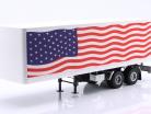 セミトレーラー 出演者 & ストライプ 白 / 青 / 赤 1:18 Road Kings