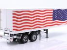 セミトレーラー 出演者 & ストライプ 白 / 青 / 赤 1:18 Road Kings
