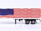 Semi-trailer Stars & Stripes white / blue / red 1:18 Road Kings