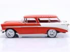 Chevrolet Bel Air Nomad Custom Año de construcción 1956 luz roja / blanco 1:18 KK-Scale