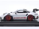 Porsche 911 (992) GT3 RS year 2022 ice grey metallic / pyro red 1:12 Spark