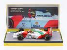 Ayrton Senna McLaren MP4/8 #8 ganhador europeu GP Fórmula 1 1993 1:18 Minichamps