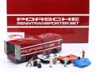 Set: 24h LeMans winner 1970-71 Porsche 917 & Racing transporter 1:43 Brumm