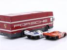 Set: 24h LeMans winner 1970-71 Porsche 917 & Racing transporter 1:43 Brumm