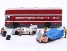 Set: 24h LeMans winner 1970-71 Porsche 917 & Racing transporter 1:43 Brumm