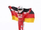 Sebastian Vettel と ドイツの国旗 形 1:43 Cartrix