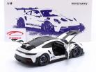 Porsche 911 (992) GT3 RS 魏斯阿赫封装 2022 白色的 / 蓝色 轮圈 1:18 Minichamps