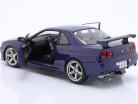 Nissan Skyline GT-R (R34) year 1999 violet 1:18 Solido