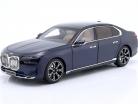 BMW i7 (G70) Año de construcción 2022 azul oscuro metálico 1:18 Minichamps