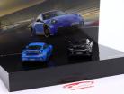 2-Car Set Porsche 911 (992) GT3 Année de construction 2021 bleu / noir 1:43 Minichamps