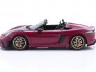 Porsche 718 (982) Spyder RS Weissach-pakket 2023 ster robijn 1:18 GT-Spirit