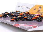 2-Car Set Norris #4 & Piastri #81 McLaren MCL38 Miami GP fórmula 1 2024 1:43 Bburago